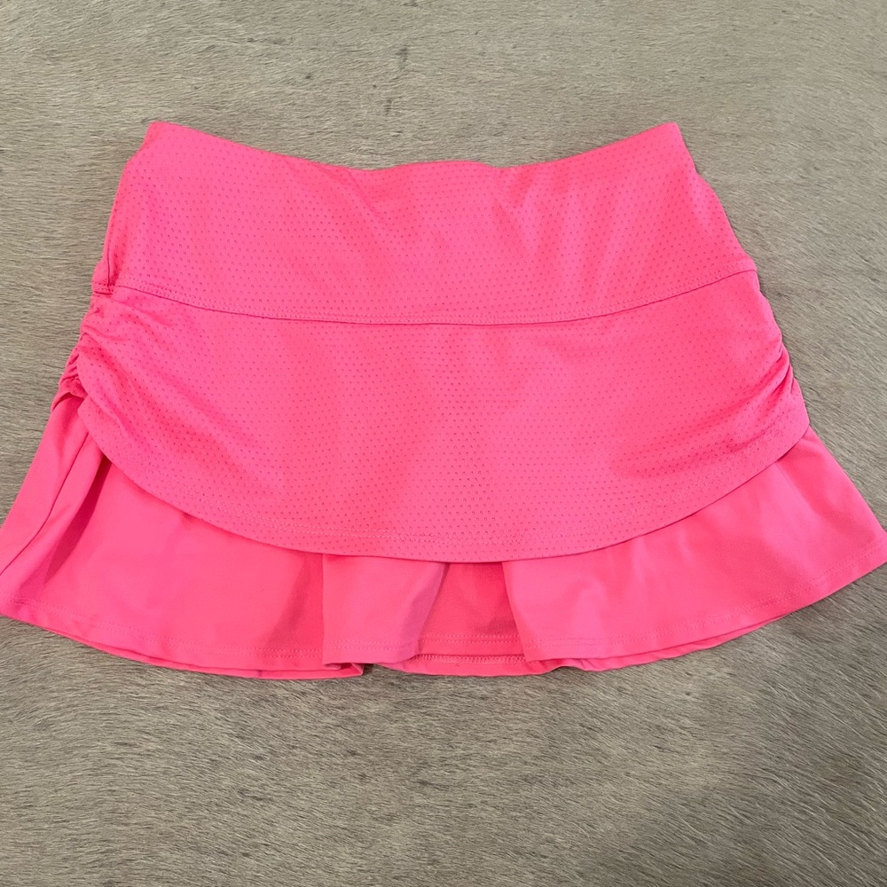 Lucky in Love pink tennis skirt with built in shorts. Like new.